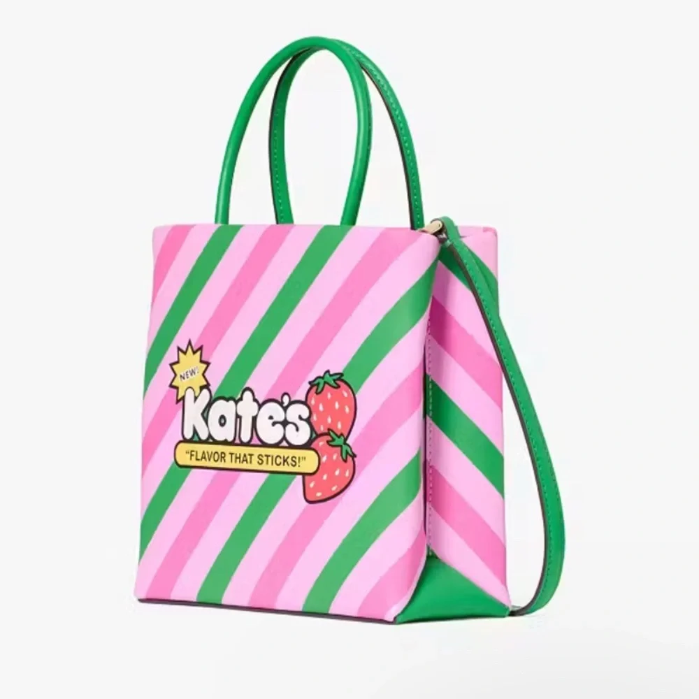 🩷♠️💚KATE SPADE🩷♠️💚Pink Multi Treat Yourself Bubble Gum Mini Tote/NWT